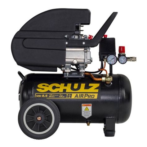 Compresor de aire eléctrico portátil SCHULZ MSI 8,5/25. 2HP 25 litros. -0