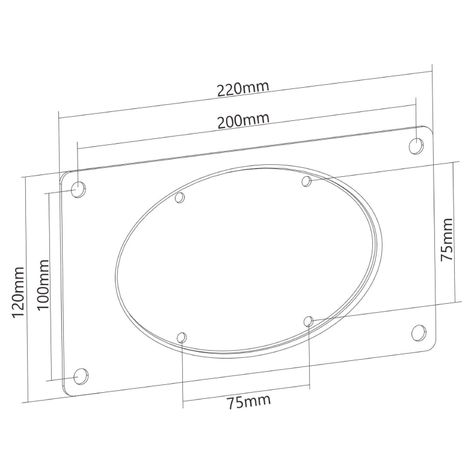 Adaptador Placa VESA 200X100 - Monitores y TV-2