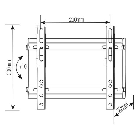 Soporte TV ULTRA SLIM - Inclinable - 23" A 42" FORTE-2