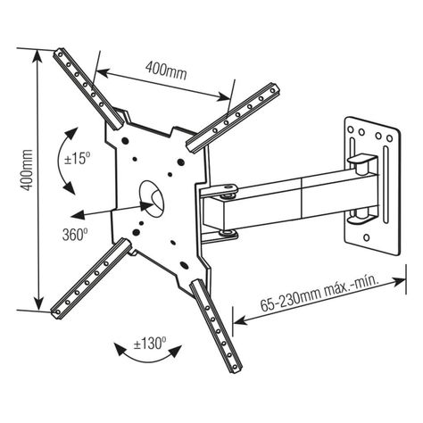 Soporte TV brazo de 19cm - 10" a 60"- 360° sbrp1030-1