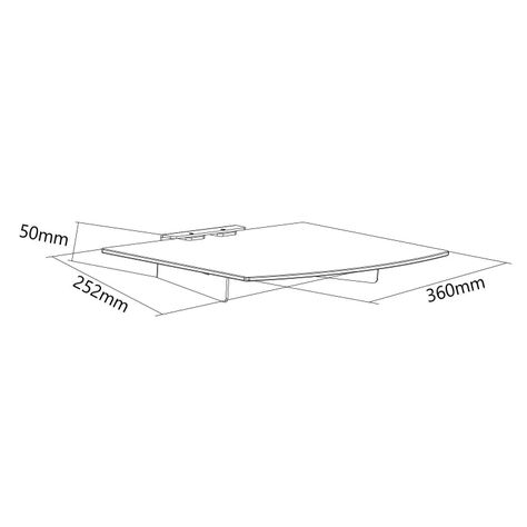 Soporte  Deco - Juegos - Acero/Vidrio -10kg  Pared/tabique-2