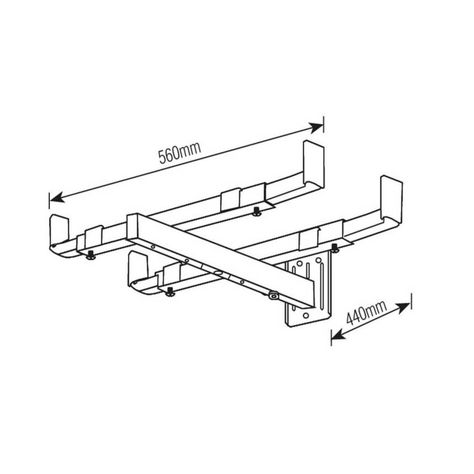 SOPORTE MICROONDAS C/TOPE 46cm Max. NEGRO SBR3.4-1