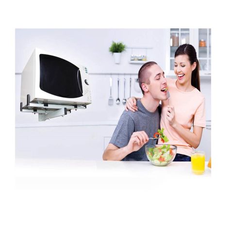 SOPORTE MICROONDAS C/TOPE 46cm Max. NEGRO SBR3.4-2