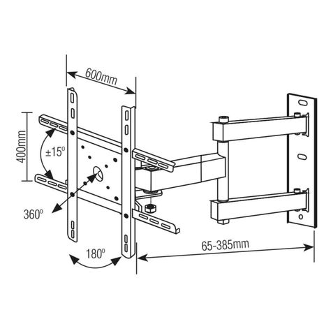 Soporte TV Con Brazo  articulado 10" a 70"  giro  360°-3
