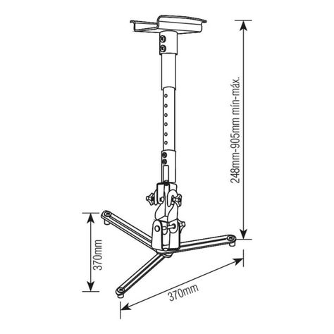 Soporte  Proyector - Techo/Pared con Extensión 10kg-3