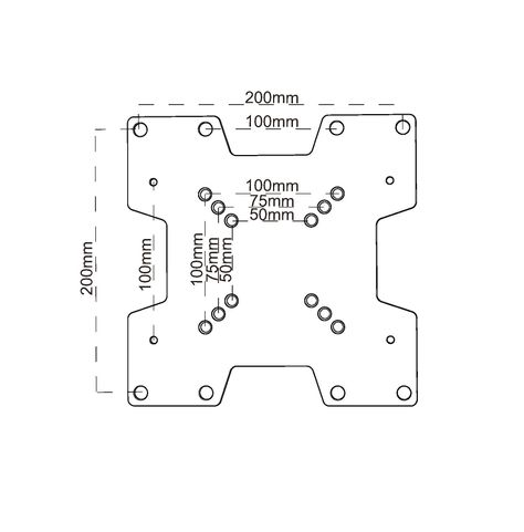 ADAPTADOR PLACA PARA EXTENSIÓN VESA 200x200 mm-2