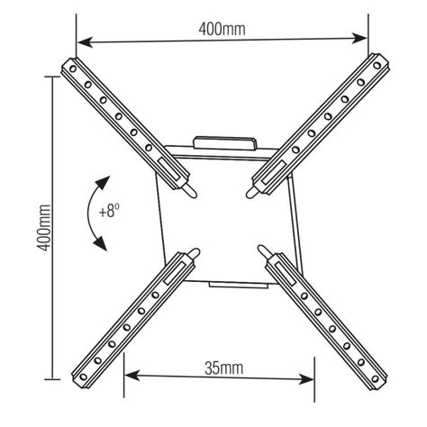 Soporte  TV  Inclinable  8° - 10" a 55"   BLANCO-4