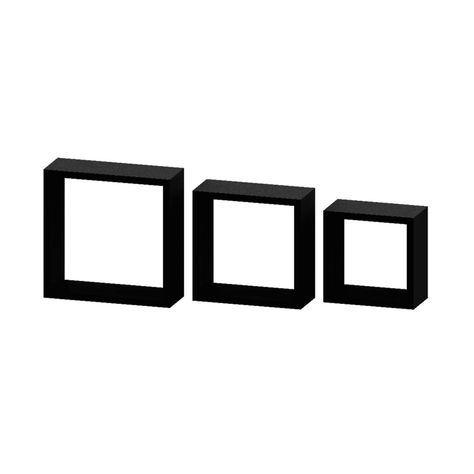 Repisas  tipo Cubos  x 3  -  28-24-20 cm NEGRO - BRASFORMA-2
