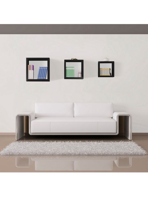 Repisas  tipo Cubos  x 3  -  28-24-20 cm NEGRO - BRASFORMA-0