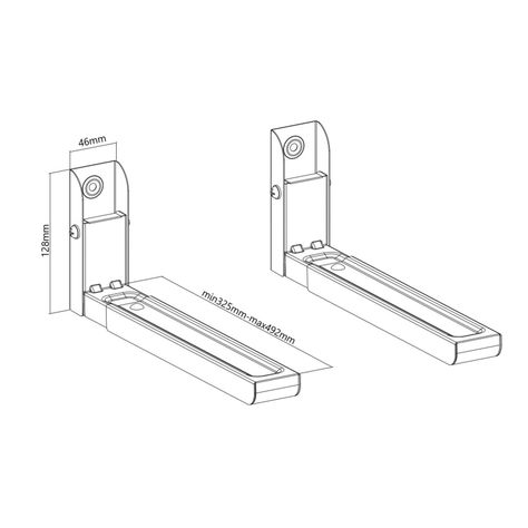 Soporte Microondas Plegable Blanco MB-6WHITE-2
