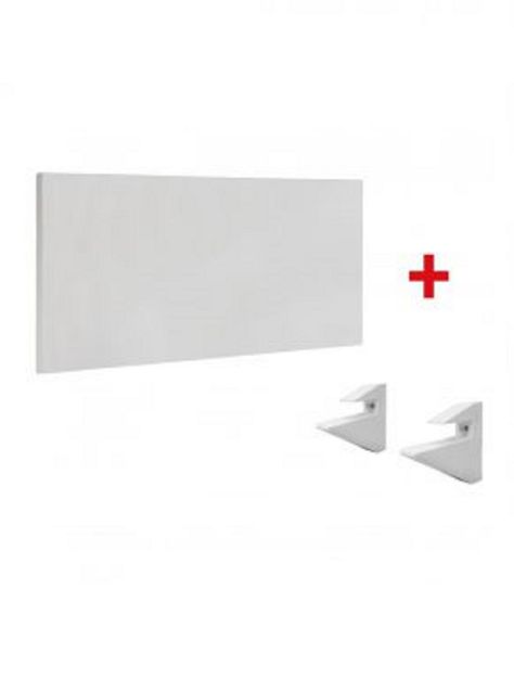 Repisa + 2 Soporte 60x25x1,5cm BLANCO-0