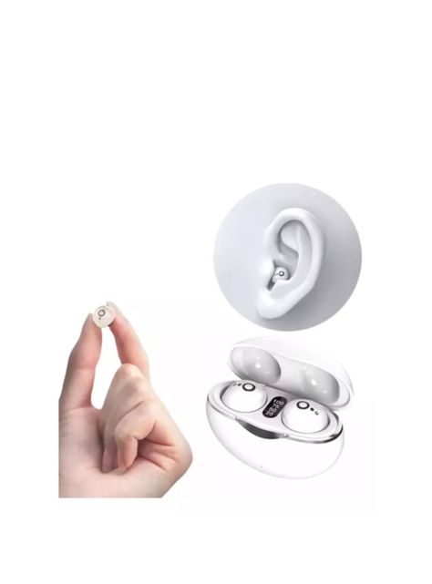 Audífonos Invisibles Verdaderamente Inalámbricos Con Bt 5.3 color blanco-0