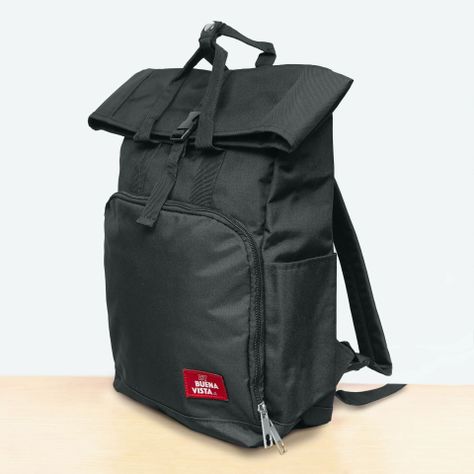 Mochila Impermeable Laptop 17'' Big Roll Negro-2