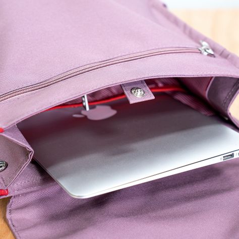 Mochila Impermeable para Notebook Square M Lavanda-4