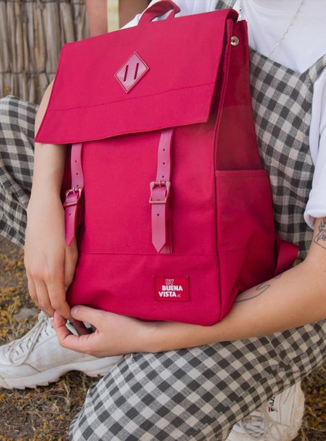 Mochila Impermeable para Notebook Square L Rojo Italiano-1