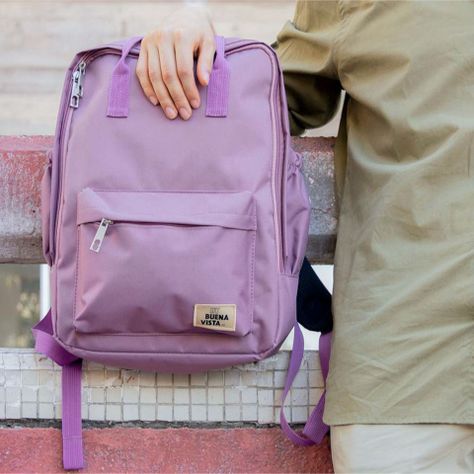Mochila Impermeable Laptop 15'' Big Bike Lavanda-2