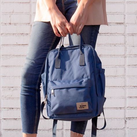 Mochila Impermeable Laptop 13'' Bike Azul Jeans-4