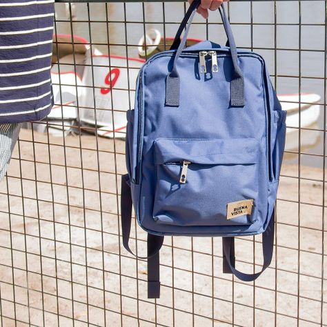 Mochila Impermeable Laptop 13'' Bike Azul Jeans-1
