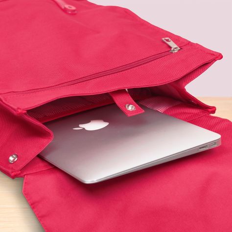 Mochila Impermeable Laptop 17'' Square L Rojo Italiano-5
