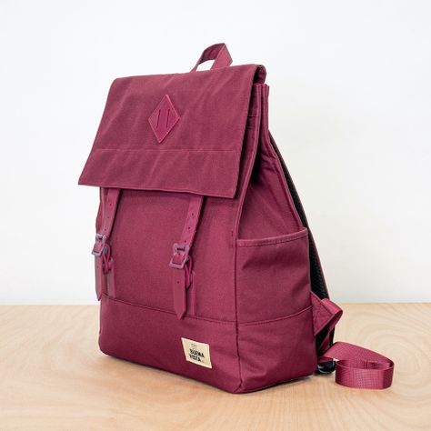 Mochila Impermeable para Notebook Square L Burdeo-2