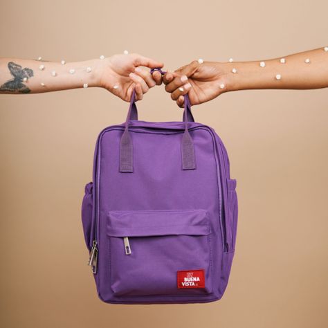 Mochila Impermeable Laptop 13'' Bike Morado-2