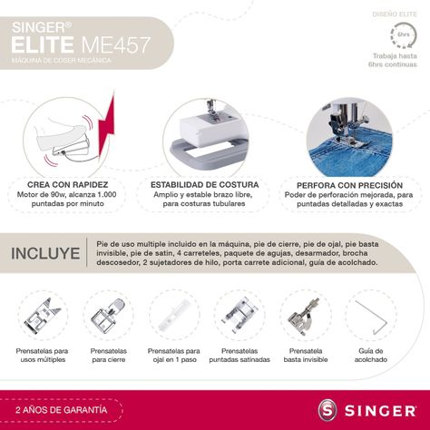 Máquina de Coser Singer Elite ME457-4