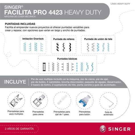 Máquina de coser Singer Facilita pro 4423-2