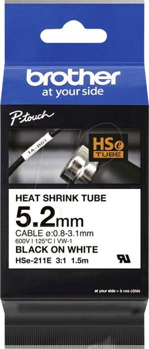 Cinta Termocontraible HSe-211E | Brother | 5.2 mm 3:1-0