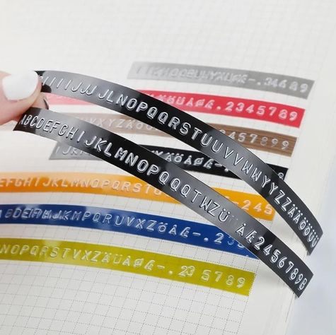 5x Cinta PVC texto 3D para Etiquetadora DYMO, 9mm x 3m-2
