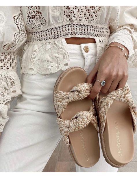Sandalia Rafia Beige Cecconello -3