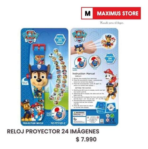 Reloj Proyector 24 Imagenes Paw Patrol-0