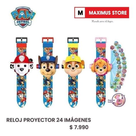 Reloj Proyector 24 Imagenes Paw Patrol-1