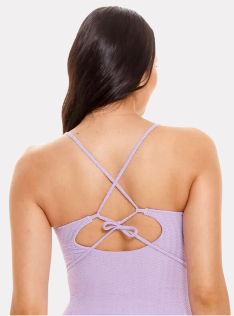 Traje De Baño Lila Control De Abdomen OUTLET 99315-4