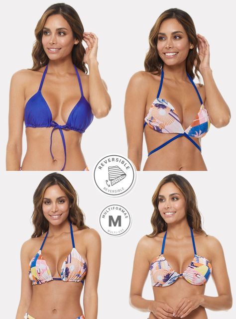 BIKINI REVERSIBLE 4 IN 1 BRONCEADOR TRIANGULO CHAMELA 41115-6