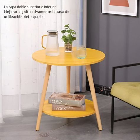 Mesita De Noche Con Diseño Nórdico 60x60x52cm Mármol-3