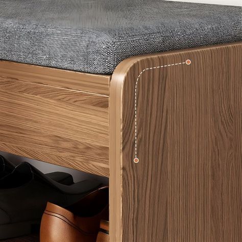 Zapatero Madera Con Asiento 2 Niveles 80x24x50-4