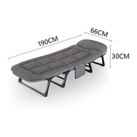 Cama Silla Reposera Acolchada Reclinable 190x66x30-1