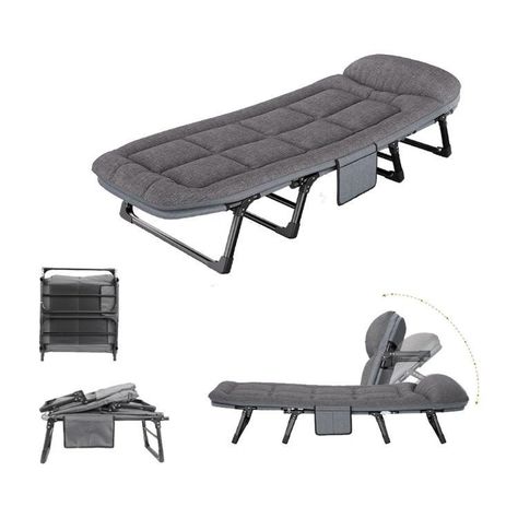 Cama Silla Reposera Acolchada Reclinable 190x66x30-3