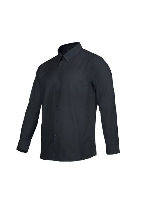 Camisa Trevira Negra Manga Larga Activex-1