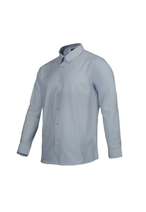 Camisa Oxford Manga Larga Gris UPF 20-1