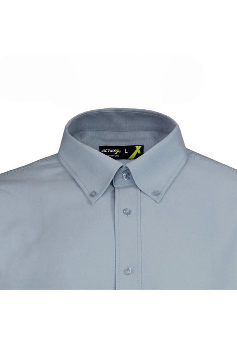 Camisa Oxford Manga Larga Gris UPF 20-3