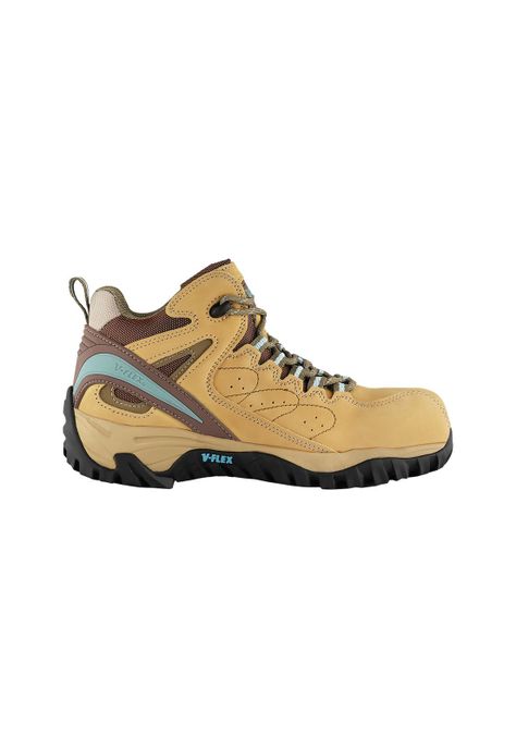 Botín V1 Nobuck Celeste Beige Mujer Vflex-0