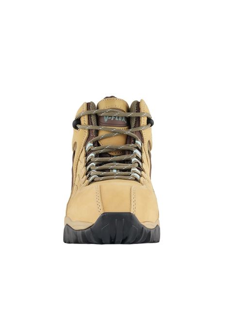 Botín V1 Nobuck Celeste Beige Mujer Vflex-6