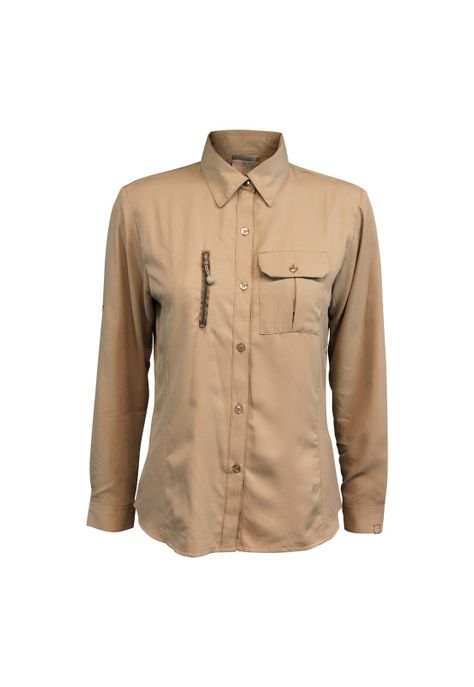Blusa Outdoor Lightwind W2000 Beige Mujer-0