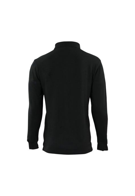 polera pique negra manga larga UPF 40-2