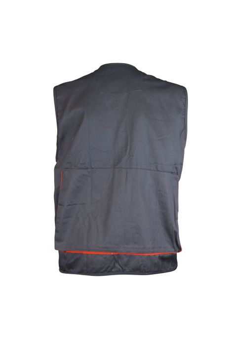 Chaleco Geólogo Gabardina Gris/Naranjo Activex-1