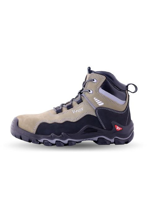 Botín V17 Nobuck Beige/Negro Vflex-2