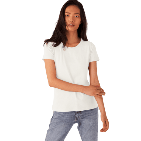 Polera Premium 100% De Algodón Orgánico Mujer Blanco B&C-0