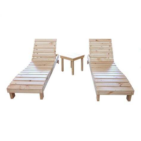 REPOSERAS PACK-2  TAPIZ " CAFE" +  MESA  EN MADERA NATURAL -1