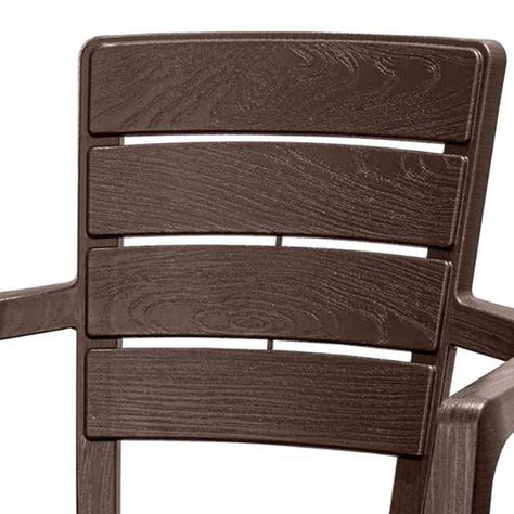 Set Moderno 4 Sillas Camping/terraza Modelo Roble Reyplast-4